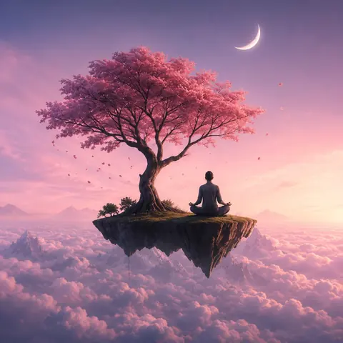 Cover art for the Faye series Money, Quietly: a tree suspended in still air.
